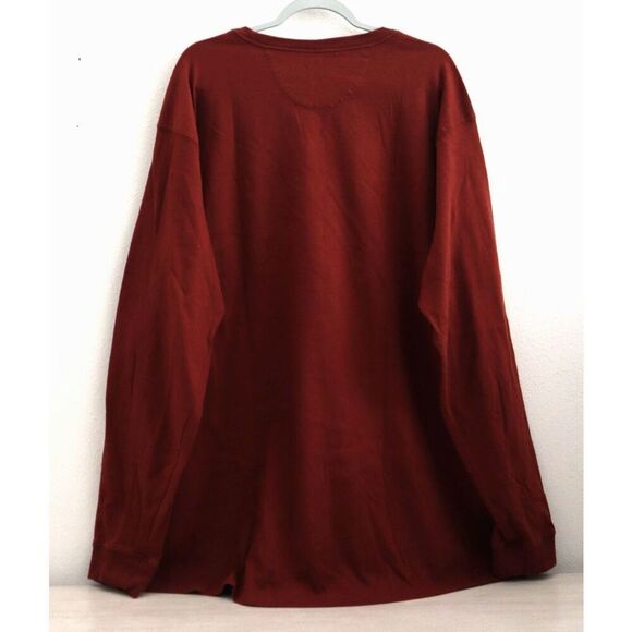 Duluth Men's Sz XL Burgundy Relaxed Fit Longtail L/S Crew Neck T-Shirt w/Pocket - Picture 2 of 10